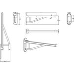 V&B Klappgriff ViCare Design verchr 750mm