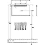 V&B Spiegel MORE TO SEE ONE 1300x600x30mm, 12 W