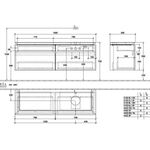 V&B Waschtischunterschrank LEGATO 1600x550x500mm Glossy White