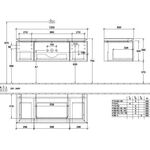 V&B Waschtischunterschrank LEGATO 1200x380x500mm Glossy White