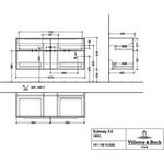 V&B Waschtischunterschrank SUBWAY 3.0 1272x576x478mm m Be f SWT G. Al g Br w