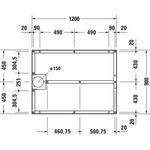 Duravit Fußgestell für Duschwanne 1200x900mm
