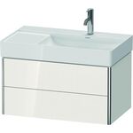 Duravit Waschtischunterbau XSQUARE 397x784x460mm 2 Schubk weiß hochglanz