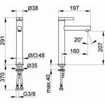 Keuco EH-WT-MI 210 IXMO Pure sw ma o Zugstange