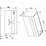 Keuco Waschtischunterbau STAGELINE 1200x625x490mm inox