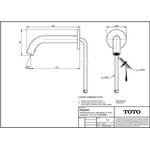 TOTO Automatikarmaturenauslauf UP rund, 2 l/min, Ausladung 175mm chrom