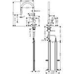 Spültischmischer 210 Talis M54 Ausziehbrause 2 jet sBox bru black chrom
