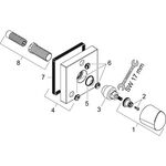 Ab-/Umstellventil AXOR STARCK ORGANIC T/Q UP 12x12 stainless steel optic
