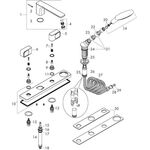 4-Loch Wannenrandarmatur AXOR URQUIOLA DN 15, mit Platte stainless steel optic
