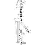 Einhebel-Bidetmischer AXOR STARCK DN 15 m HGri m ZAG 1 1/4Zoll bru red gold