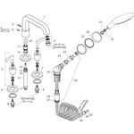 4-Loch Wannenrandarmatur AXOR CITTERIO DN 15 m Hebelgr. u Ros. pol. bl chrome