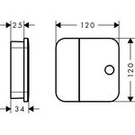 Abstellventil AXOR ONE DN 15, Unterputz stainless steel optic