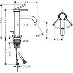 HG Einhebel-Waschtischmischer Tecturis S ComfortZone 110, mit Zugstange chrom