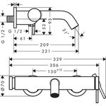 HG Einhebel-Wannenmischer Tecturis S Aufputz mattschwarz