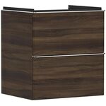 HG Waschtischunterschrank Xelu Q 580x605x475mm NB dunkel Griff chrom