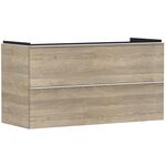 HG Waschtischunterschrank Xelu Q 1180x605x475mm Ei natur Griff mattweiß