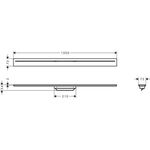 HG Fertigset AXOR Drain Duschrinne 1000mm brushed brass