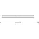HG Fertigset AXOR Drain Duschrinne 1200mm polished black chrome