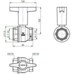OV Knebelgriff-Kugelhahn Optibal PN 16, Messing DN 40, 1 1/2Zoll IG - VPE: 6