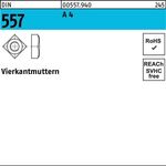 Vierkantmutter DIN 557 M6 A 4 100 Stück - VPE: 100