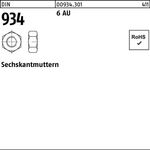 Sechskantmutter DIN 934 M2 6 Automatenstahl 1000 Stück - VPE: 1000