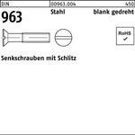 Senkschraube DIN 963 Schlitz M1,6x 16 Stahl gedreht 100 Stück - VPE: 100