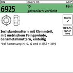 Sechskantmutter DIN 6925 Klemmteil M12x 1,25 10 galv.verz. 100Stück - VPE: 100