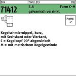 Kegelschmiernippel DIN 71412 FormC-M CM 8x1 SW 9 5.8 galv.verz. 100St. - VPE: 100