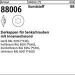 Zierkappe R 88006 f.ISR 15x12 /3,5 Ku. dunkelbraun 1000 Stück - VPE: 1000