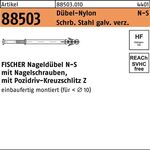 Nageldübel R 88503 N-S 5x 50/25 Schraube Sta verz./Dübel-Nylon 100St. FISCHER - VPE: 100