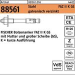 Ankerbolzen R 88561 FAZ II 10/10K GS Stahl galv.verz. 50 Stück FISCHER - VPE: 50