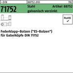 Federklappbolzen R 88752 ES 16x 64 Stahl galv.verz. 5 Stück - VPE: 5