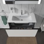 Duravit Waschtischunterbau L-CUBE 820x391mm 1 Ausz. we hgl ES Ahorn mitte