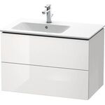 Duravit Waschtischunterbau L-CUBE 820x481mm 2 Schubk we hgl ES NB mitte