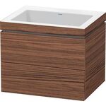 Duravit Waschtischset L-CUBE 600x480mm 2 Schubk o HL we hgl ES NB Mi.