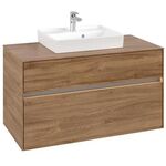 V&B Waschtischunterschrank COLLARO 100x54,8x50cm WT mttg m LED-B. Ka Oak