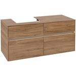 V&B Waschtischunterschrank COLLARO 120x54,8x50cm WT li m LED-B. Kansas Oak