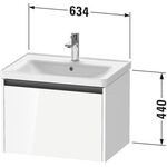 Duravit Waschtischunterbau Ketho.2 634x440x455mm weiß matt