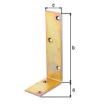 Balkenwinkel L150x75mm B.40mm ungleichschenklig STA roh galv.verz.d.pass.GAH - VPE: 20