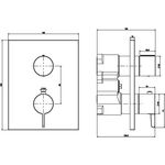 V&B Fertigmontageset CONUM Th m Einw-Meng. 150x190x124mm bru ni ma
