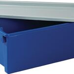 Deckel L590xB380mm grau Polystyrol f.Drehstapelbehälter