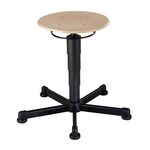 Drehhocker Bodengleiter Buche natur Sitz-H.460-630mm BIMOS