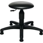 Drehhocker m.Bodengleitern Kunstlederpolster schwarz Sitz-H.390-520mm TOPSTAR