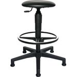 Drehhocker m.Gleiter Kunstlederpolster schwarz Sitz-H.540-800mm TOPSTAR