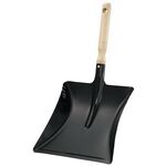 Kehrschaufel m.Holzgriff MET schwarz lack.Bl.L220xB230mm