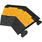Schlauch- u.Kabelbrücke H45mm Gum.schwarz/gelb re.