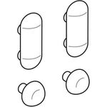 Geberit Sitzdeckelpuffer passend zu F1 WC-Sitz 574100