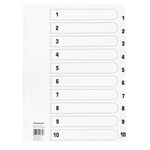 Soennecken Register Mylar 1605 1-10 weiß