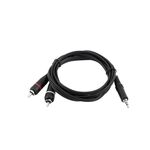 OMNITRONIC Adapterkabel 3,5 Klinke/2xCinch 1,5m sw