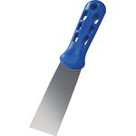Malerspachtel B.40mm hochglanz-poliert Ku.flachoval,blau VA rostfr.